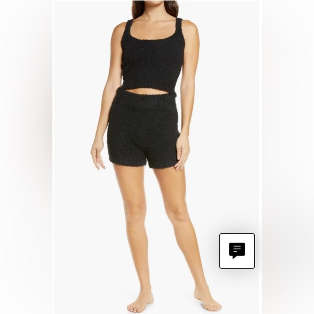 Skims cozy black shorts